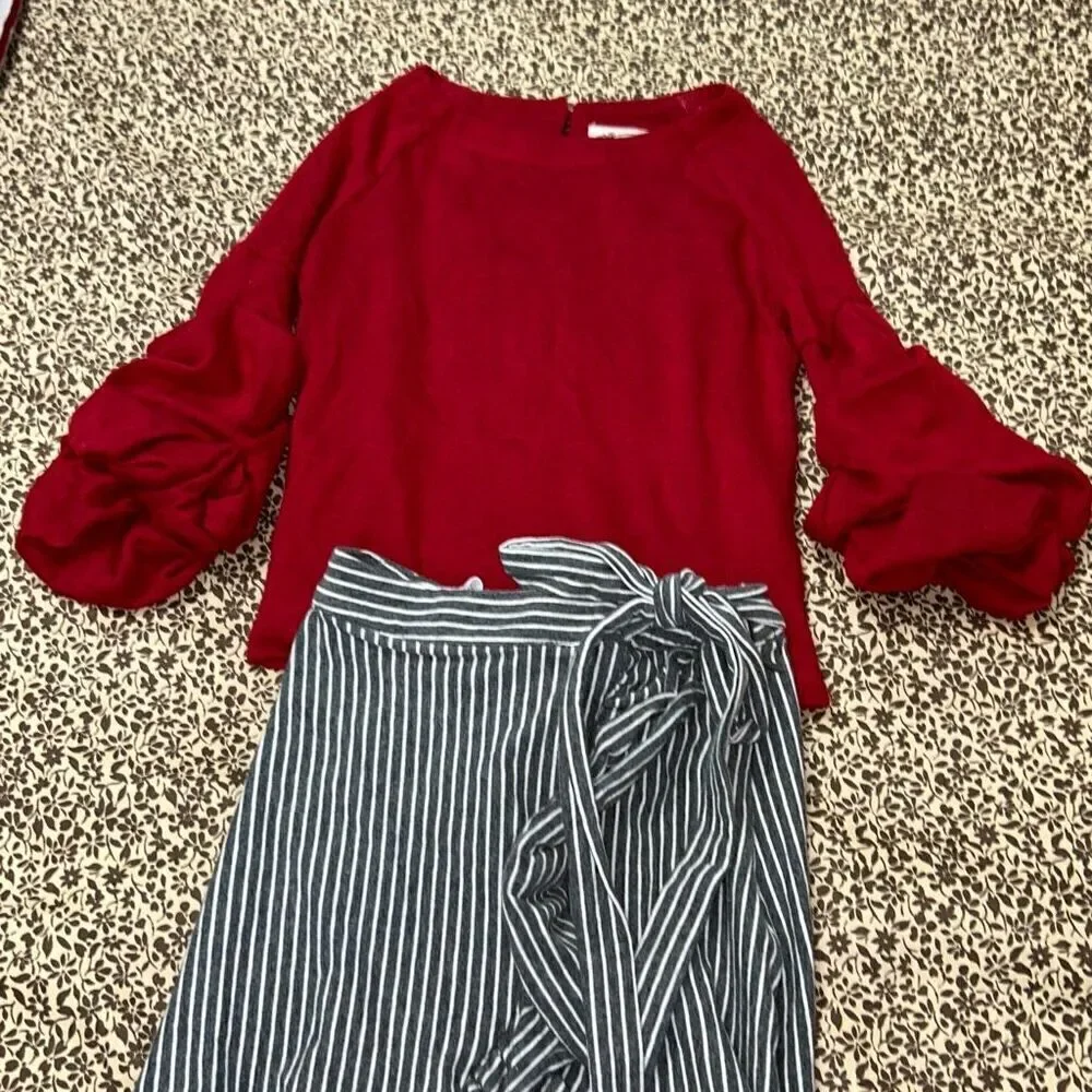Joyfolie girls sweater skirt set holiday sz 4